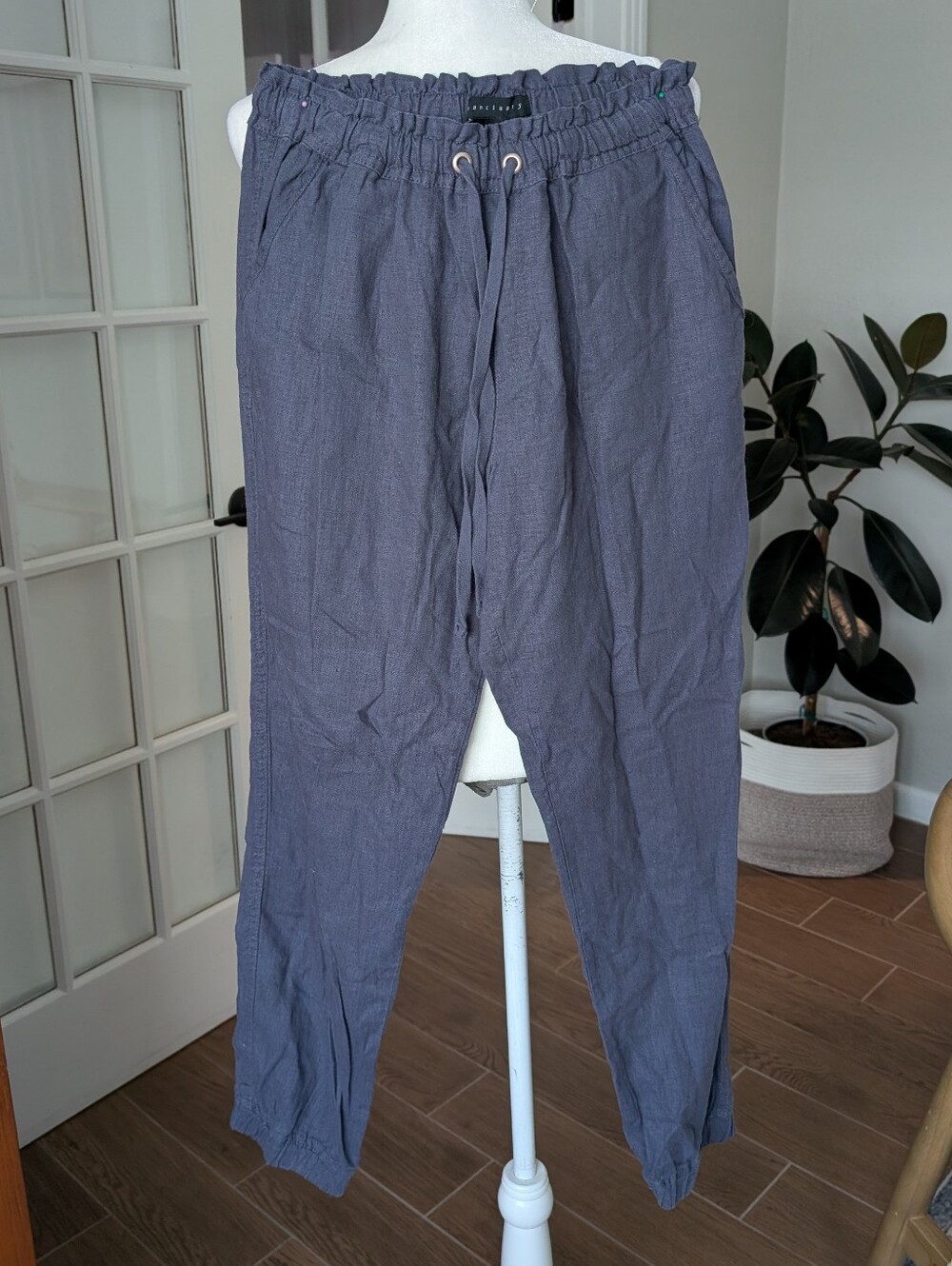 Sanctuary Linen Blend Joggers Small - Picture 2 of 9